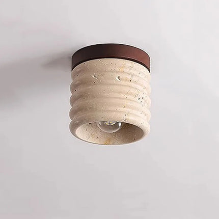 Natürliche Deckenleuchte aus Travertin