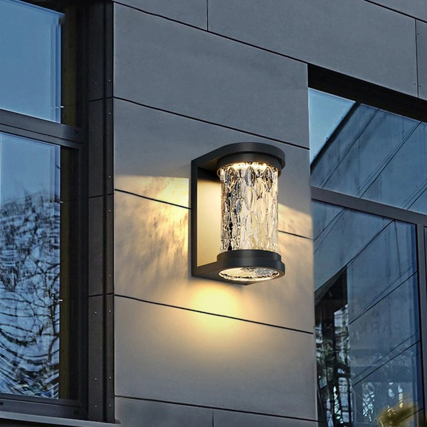 Lampe Murale Extérieur Effet Cristal Moderne