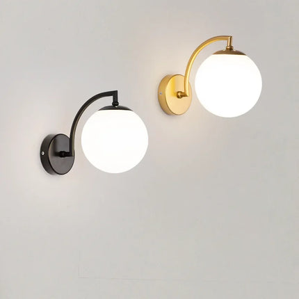 Nordische LED-Glaskugel-Wandleuchte