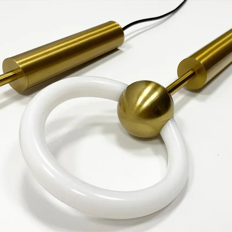 Suspension Anneaux Nordique Minimaliste LED