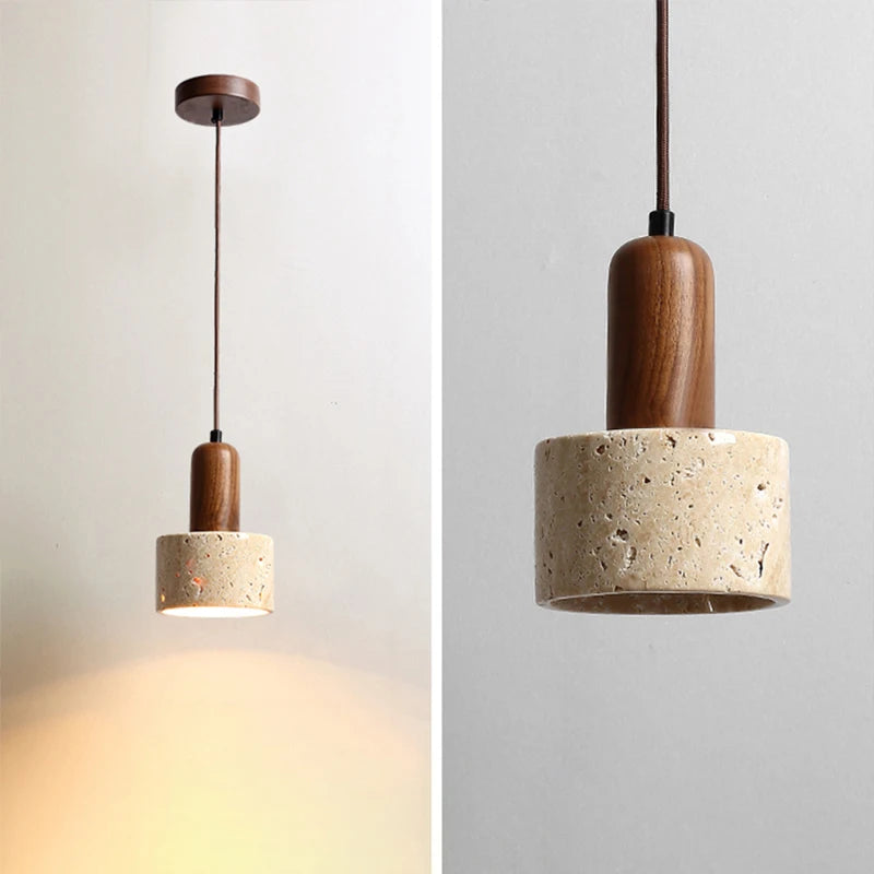 Travertine Stone Pendant Light