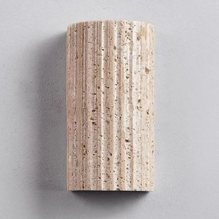 Gelbe Travertin-LED-Wandleuchte