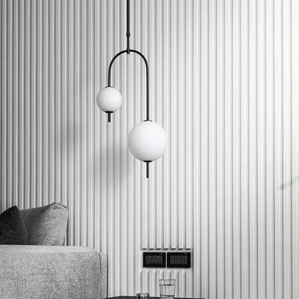 Nordische Glaskugel-LED-Pendelleuchte