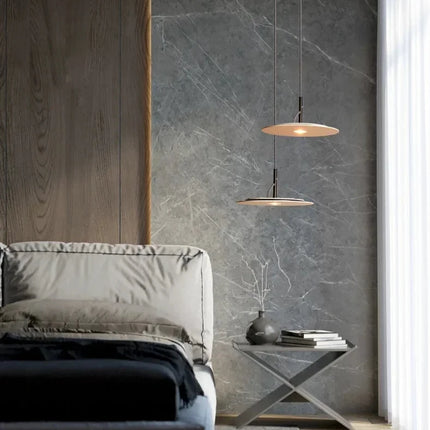 Lámpara colgante LED plana circular italiana