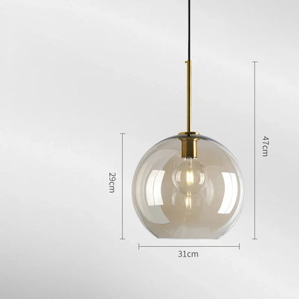 Nordische moderne minimalistische Glaspendelleuchte