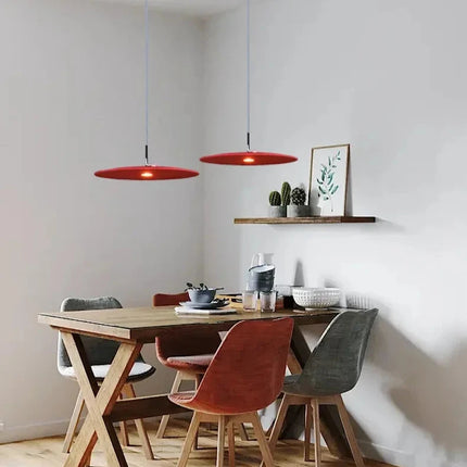 Lámpara colgante LED plana circular italiana