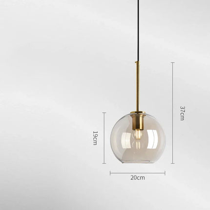 Nordische moderne minimalistische Glaspendelleuchte