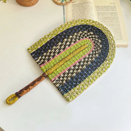 Bohemian Handwoven Rush Fan