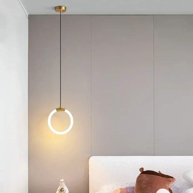 Suspension Anneaux Nordique Minimaliste LED