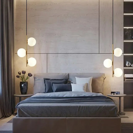 Lámpara colgante LED de brazo vertical moderna nórdica