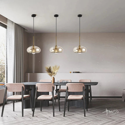 Nordische moderne minimalistische Glaspendelleuchte