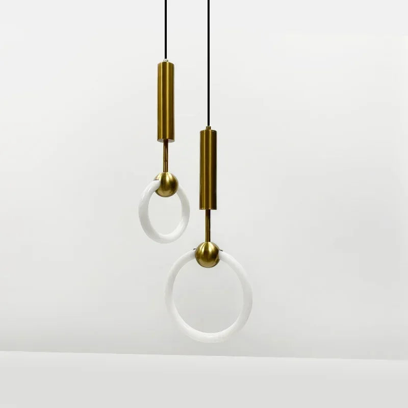 Suspension Anneaux Nordique Minimaliste LED