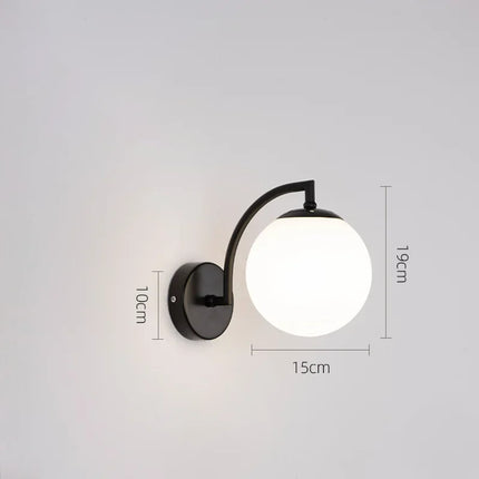 Nordische LED-Glaskugel-Wandleuchte