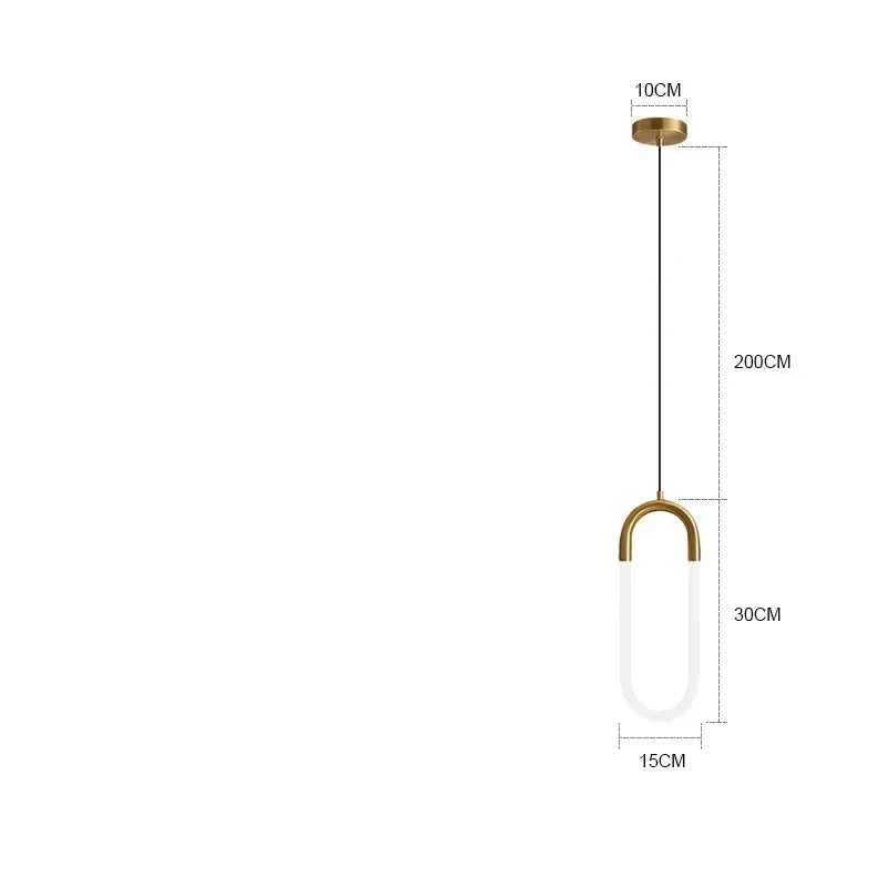 Suspension Anneaux Nordique Minimaliste LED