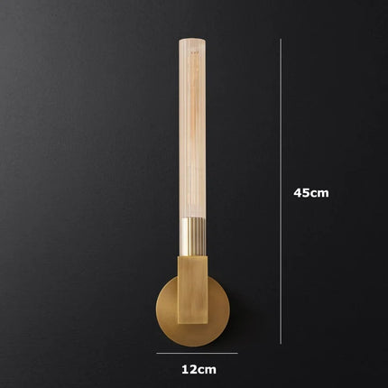 Vertikale geometrische Kupfer-Wandlampe