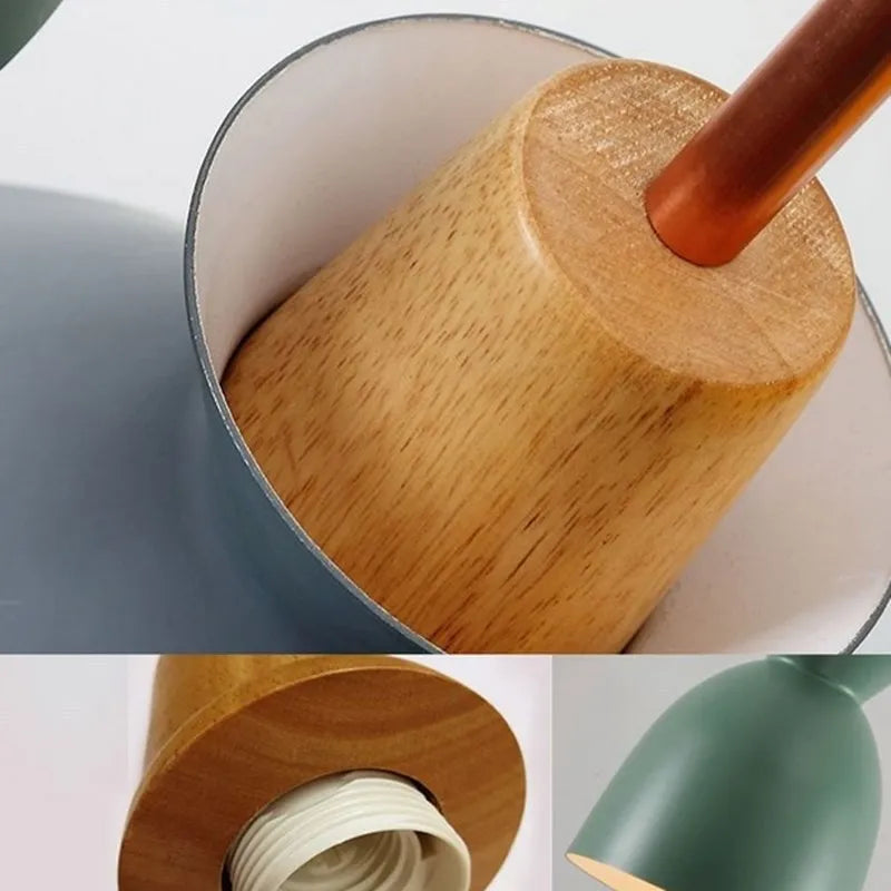 Minimalist Colorful LED Aluminum Bowl Pendant Light
