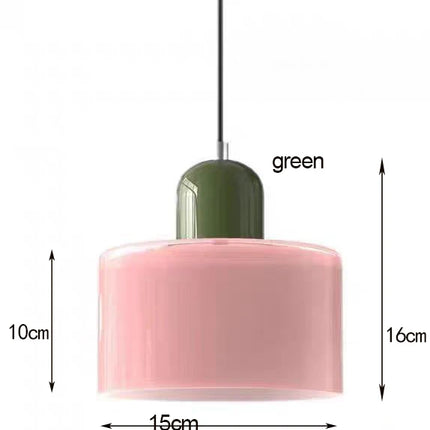 Nordische runde Glaspendelleuchte