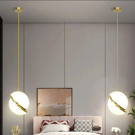 Nordische Doppelhalbkugel-LED-Pendelleuchte