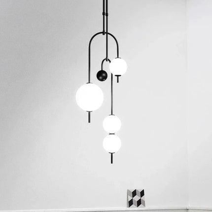 Nordische Glaskugel-LED-Pendelleuchte