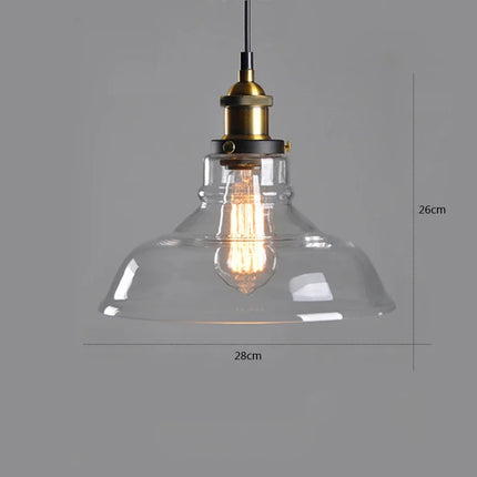 Lámpara colgante de cristal industrial nórdica original