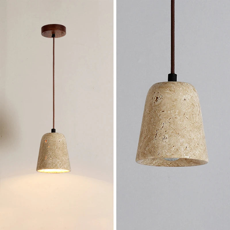 Travertine Stone Pendant Light