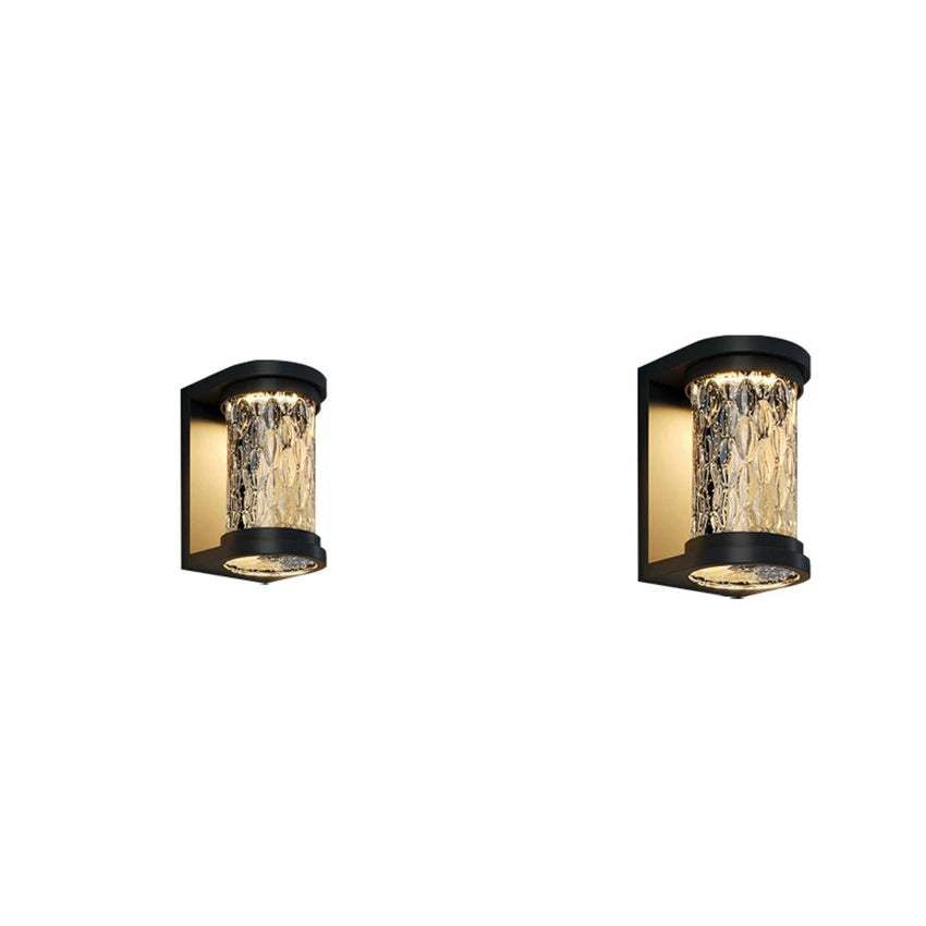 Lampe Murale Extérieur Effet Cristal Moderne
