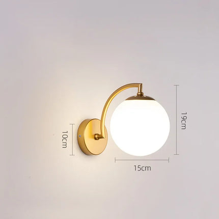Nordische LED-Glaskugel-Wandleuchte