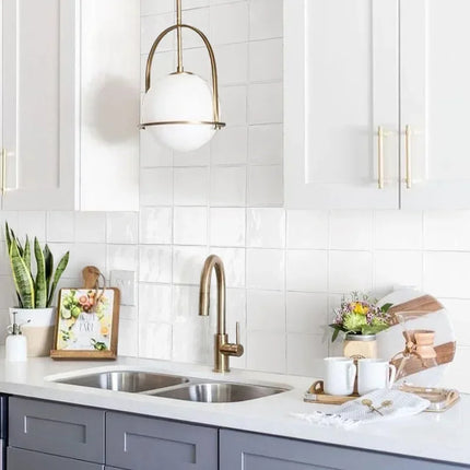 Suspension Globe Nordique Blanc Doré LED