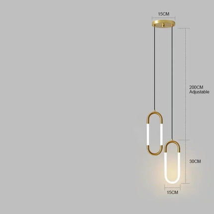 Suspension LED Anneaux Nordique Minimaliste