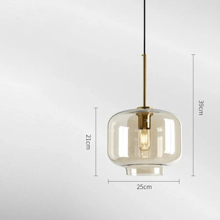 Nordische moderne minimalistische Glaspendelleuchte