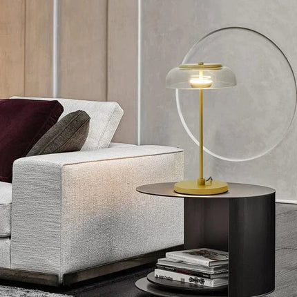 Moderne LED-Tischlampe aus Glas