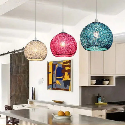 Suspension Colorée Fil de Fer Moderne