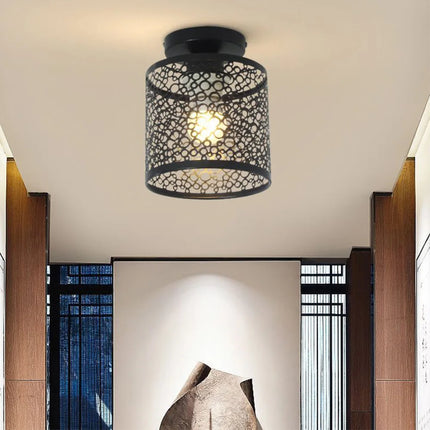 Lámpara de techo de hierro industrial retro moderna