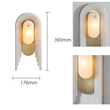 Lámpara de pared moderna de línea de mármol