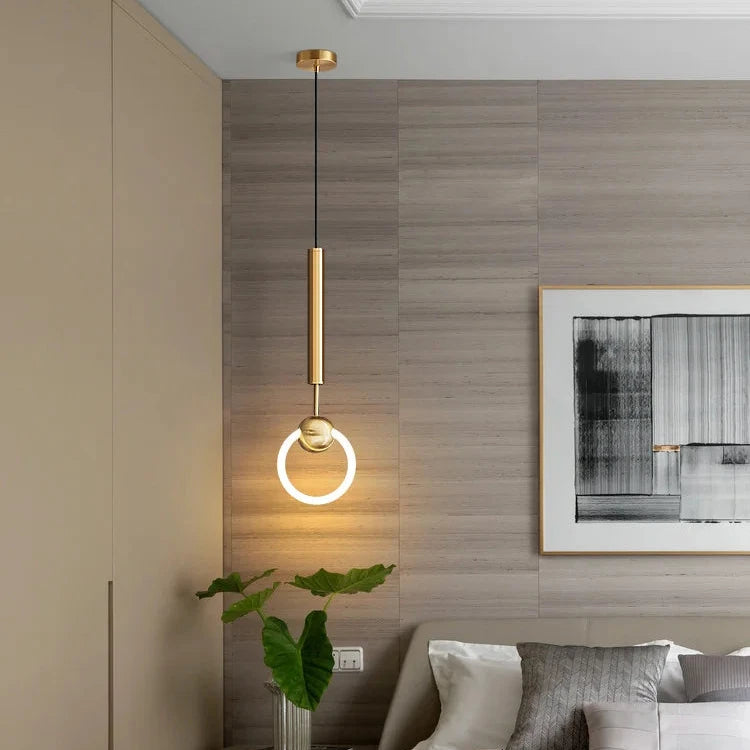Suspension Anneaux Nordique Minimaliste LED