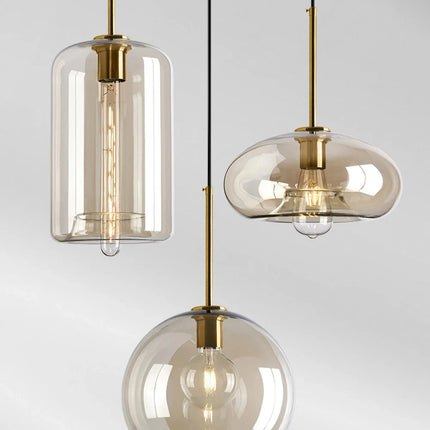 Nordische moderne minimalistische Glaspendelleuchte