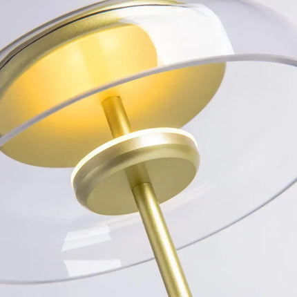 Moderne LED-Tischlampe aus Glas