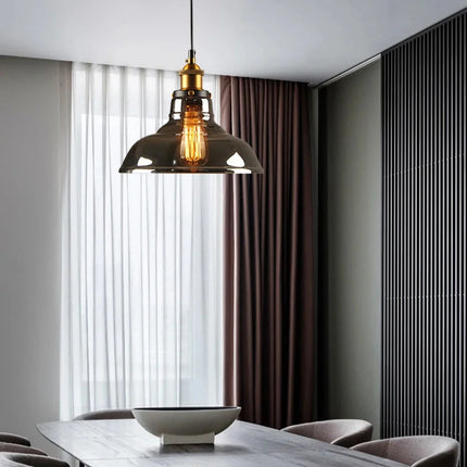 Lámpara colgante de cristal industrial nórdica original