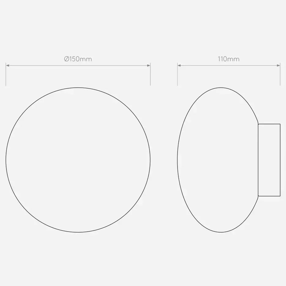 Moderne Wandleuchte aus weißem Glas