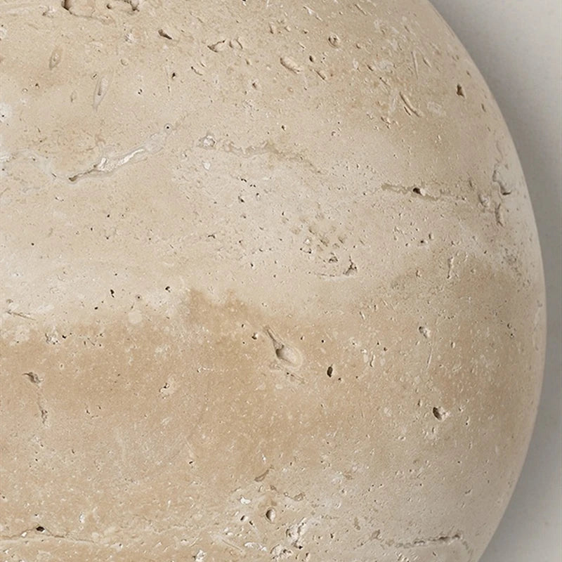 Applique Circulaire en Travertin Naturel Murale
