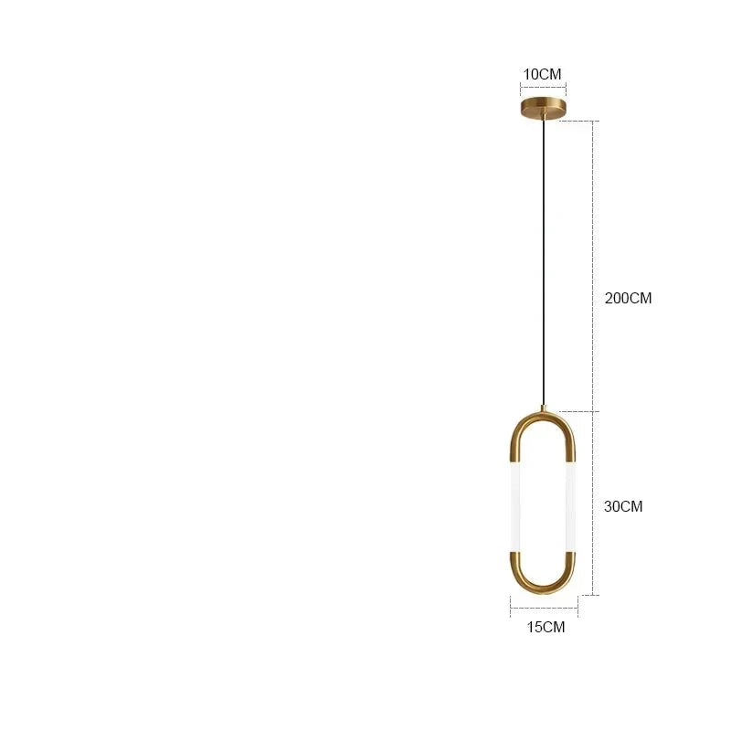Suspension Anneaux Nordique Minimaliste LED