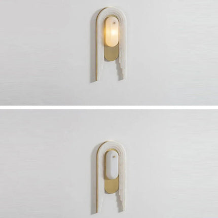 Lámpara de pared moderna de línea de mármol