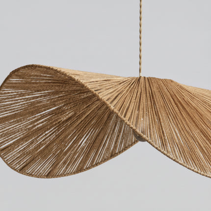 Lámpara colgante de ratán natural