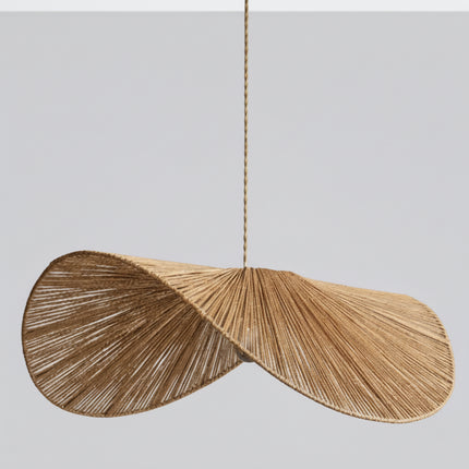 Lámpara colgante de ratán natural