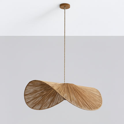 Lámpara colgante de ratán natural