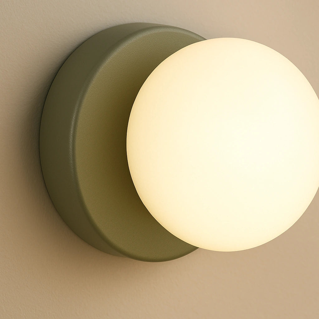 Applique Boule Murale Nordique en Verre à LED