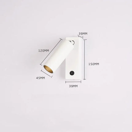 Applique murale orientable avec LED, au design minimaliste et élégant pour un intérieur moderne.