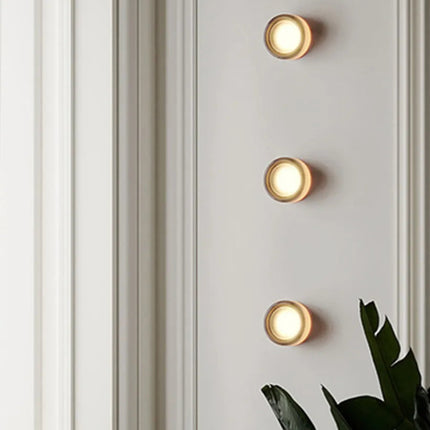 Runde Wandleuchte aus Glas