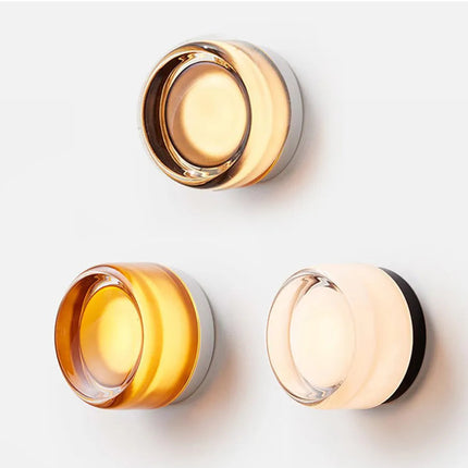 Runde Wandleuchte aus Glas