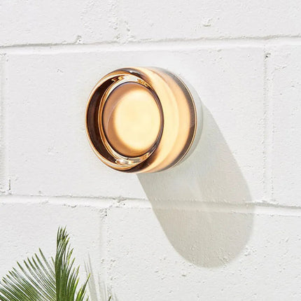 Runde Wandleuchte aus Glas